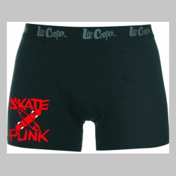 Skate Punk čierne trenírky BOXER s tlačeným logom, top kvalita 95%bavlna 5%elastan